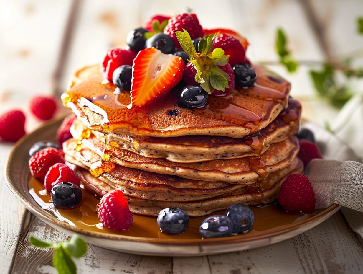 Gluten free buckwheat pancakes with berries 03 1